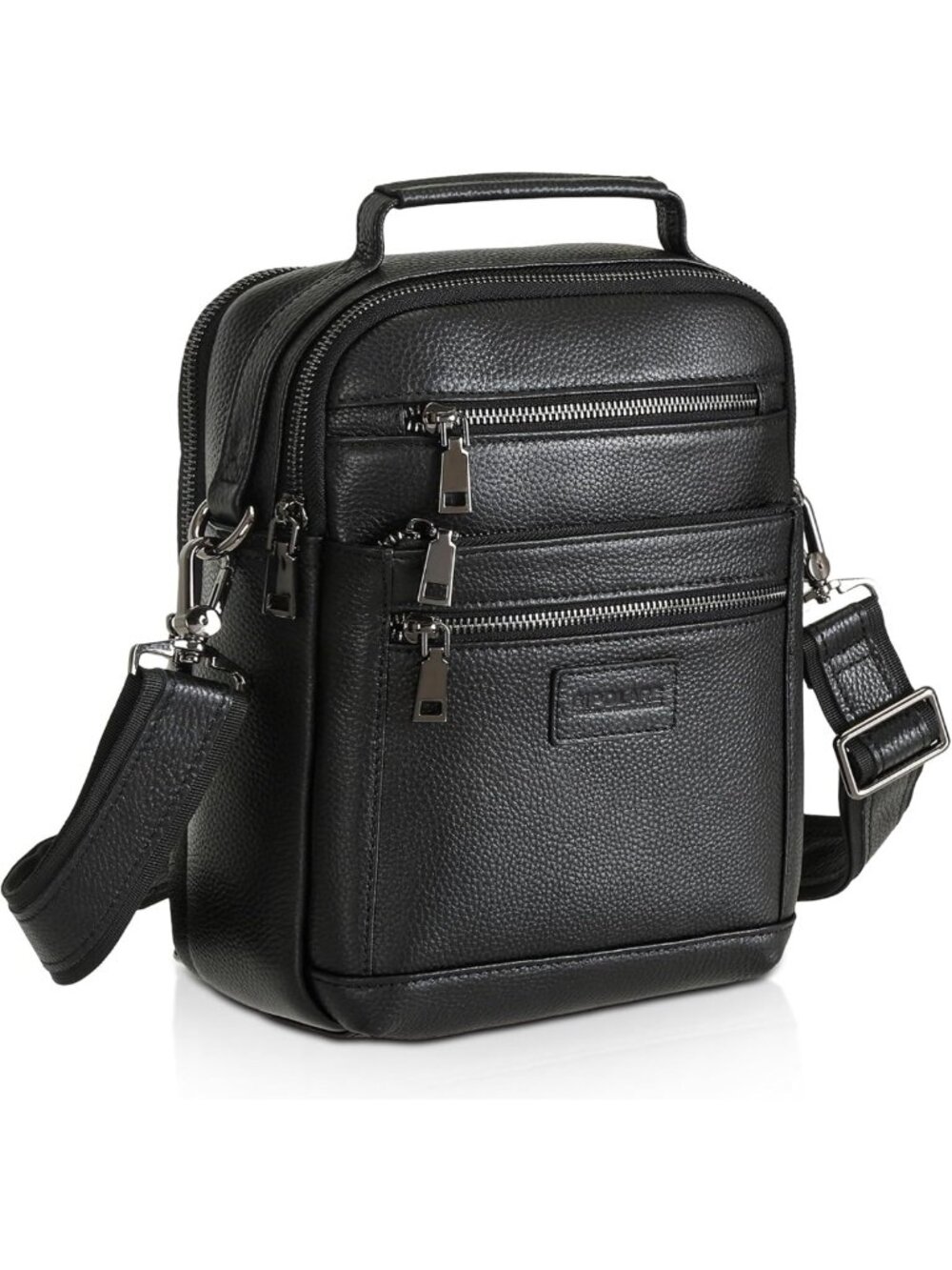 Vintage Full Grain Leather Messenger Bag | Casual Crossbody Sling for Men